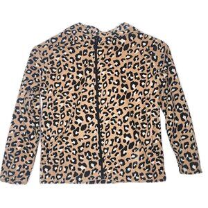 Btween Girl Leopard Full Zip Light Jacket Size 7